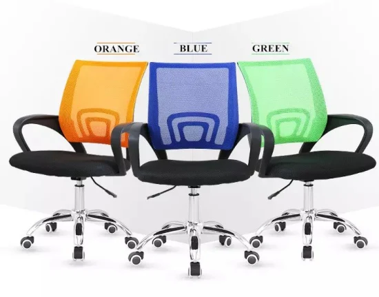 Chaise de bureau en tissu avec accoudoir pivotant moderne, mobilier de bureau, roues réglables, chaise de bureau en maille