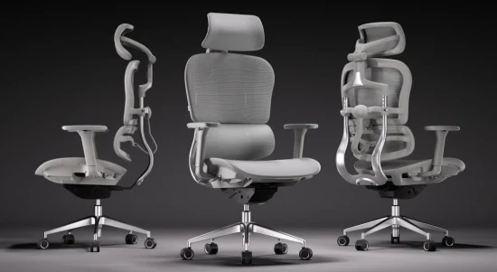 Commerce de gros confortable bras de siège souple tissu durable Mesh chaise de bureau avec roues